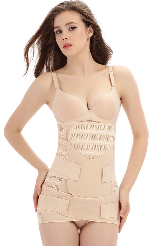Shantou Liduo Comfort & Support Medium / Nude Maternity 3 in 1 Postpartum Belly Support Recovery Belly/Waist/Pelvis Belt Postpartum Belly Wrap Band-Nude