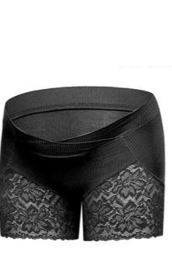 XiamenHexinecommerceltd Comfort & Support Maternity Support Panties Knickers/ Boy Shorts under belly Underwear- Black