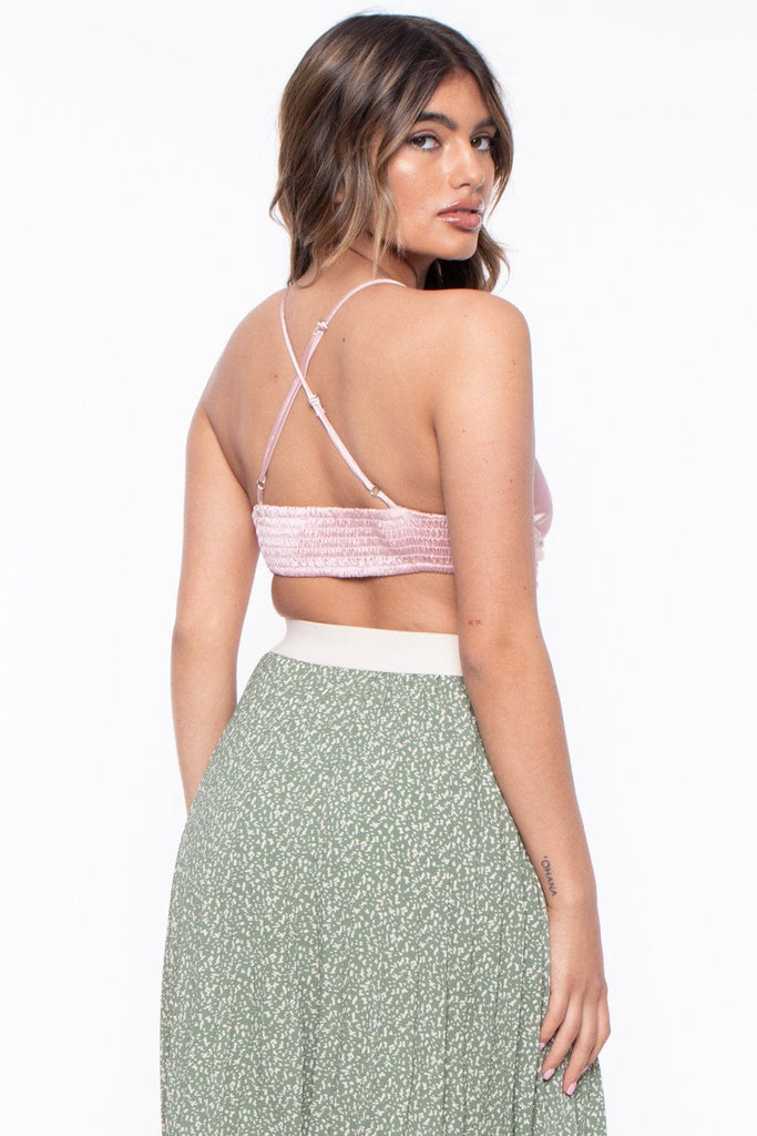Alexandra Lace Satin Bralette-Blush - BUMP BIDDY