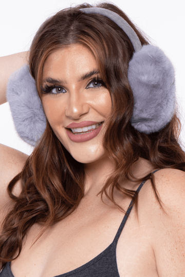 Illuma Fashion Accessories ONE SIZE / Grey Basic Fluffy  Faux Fur Ear Muffs - Grey