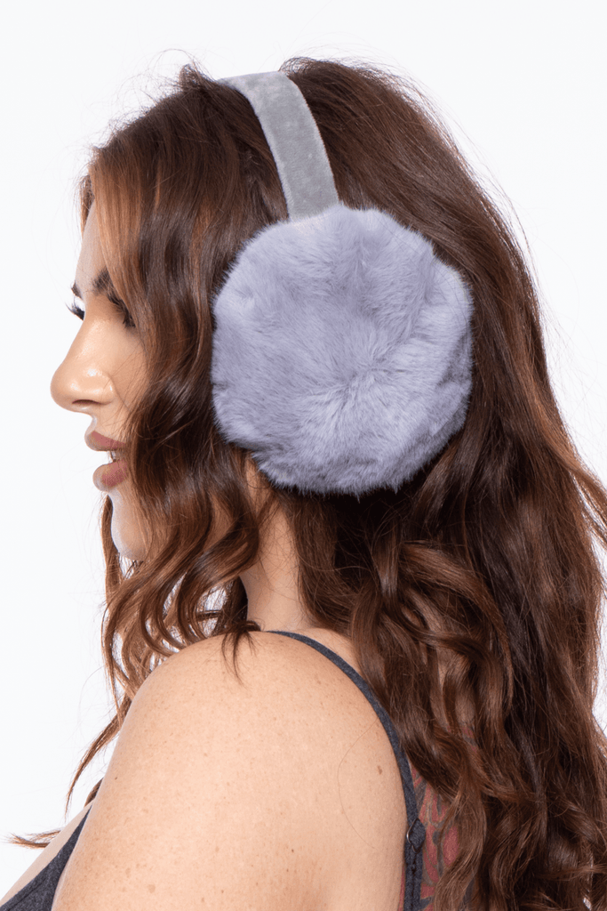 Illuma Fashion Accessories ONE SIZE / Grey Basic Fluffy  Faux Fur Ear Muffs - Grey