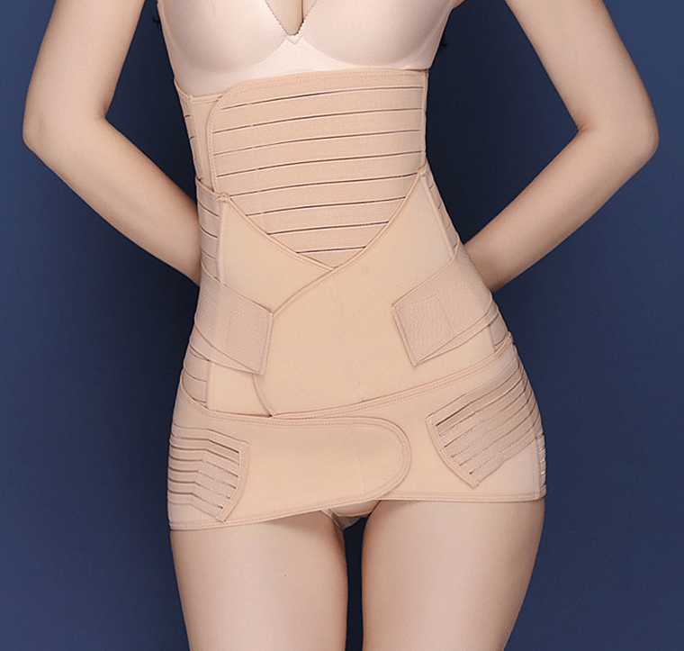 Shantou Liduo Comfort & Support Maternity 3 in 1 Postpartum Belly Support Recovery Belly/Waist/Pelvis Belt Postpartum Belly Wrap Band-Nude