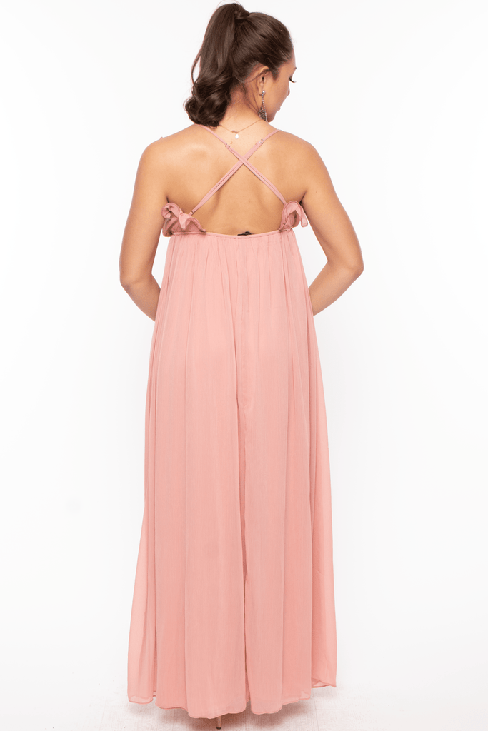 Symphony Dresses Maternity Eloise Ruffle Dress - Mauve