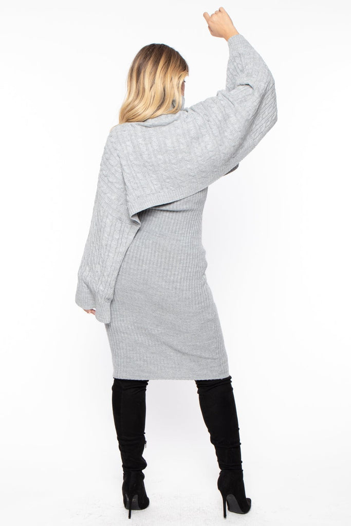 Maternity Jaila Sweater Matching Set - Heather Grey - BUMP BIDDY