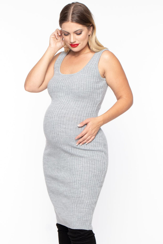 Maternity Jaila Sweater Matching Set - Heather Grey - BUMP BIDDY