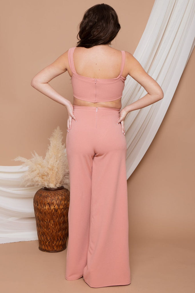 Symphony Jumpsuits & Rompers Maternity Kesha Wide Leg Jumpsuit - Rose