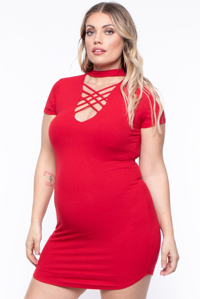 Maternity Mercedes Short Sleeve Mini -Red - BUMP BIDDY