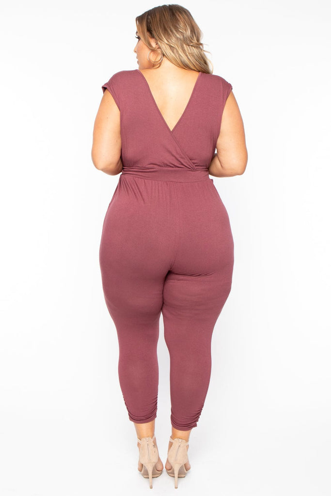 Maternity Plus Rosewood Jumpsuit - Mauve - BUMP BIDDY
