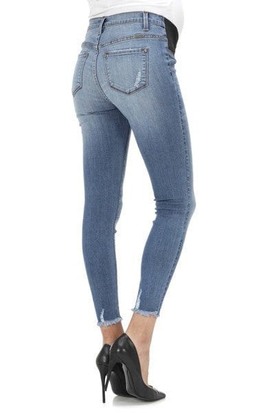 KanCan Bottoms Maternity Premium Francine  Distressed Premium Jean - Light Wash