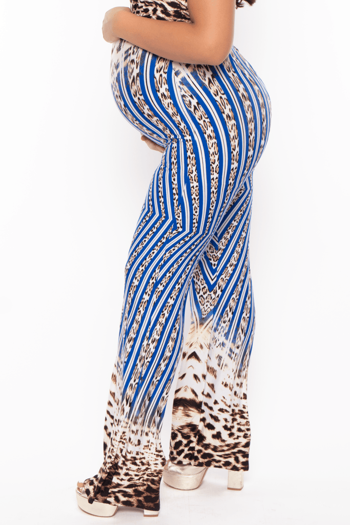 Gibiu Jumpsuits & Rompers Maternity Rhombus Print Jumpsuit- Animal/Royal