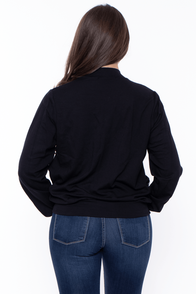 Chris And Carol Tops Maternity Silver Sequin zip front Jacket  -Silver