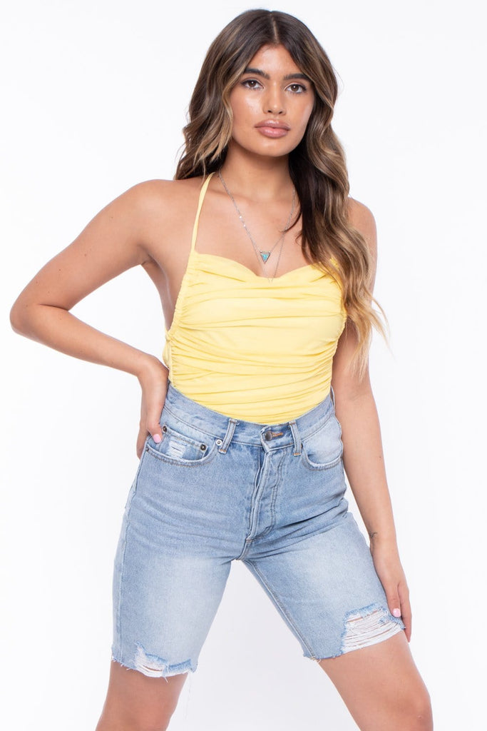 Sonny Biker Distressed Denim Shorts- Light Wash - BUMP BIDDY